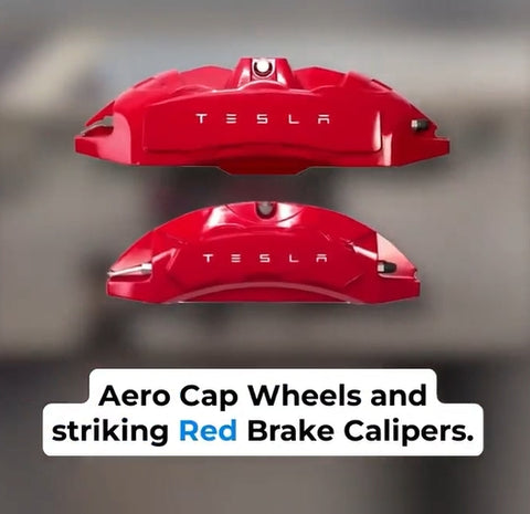 Tesla Model 3 Ludicrous with features including striking Red Brake Calipers