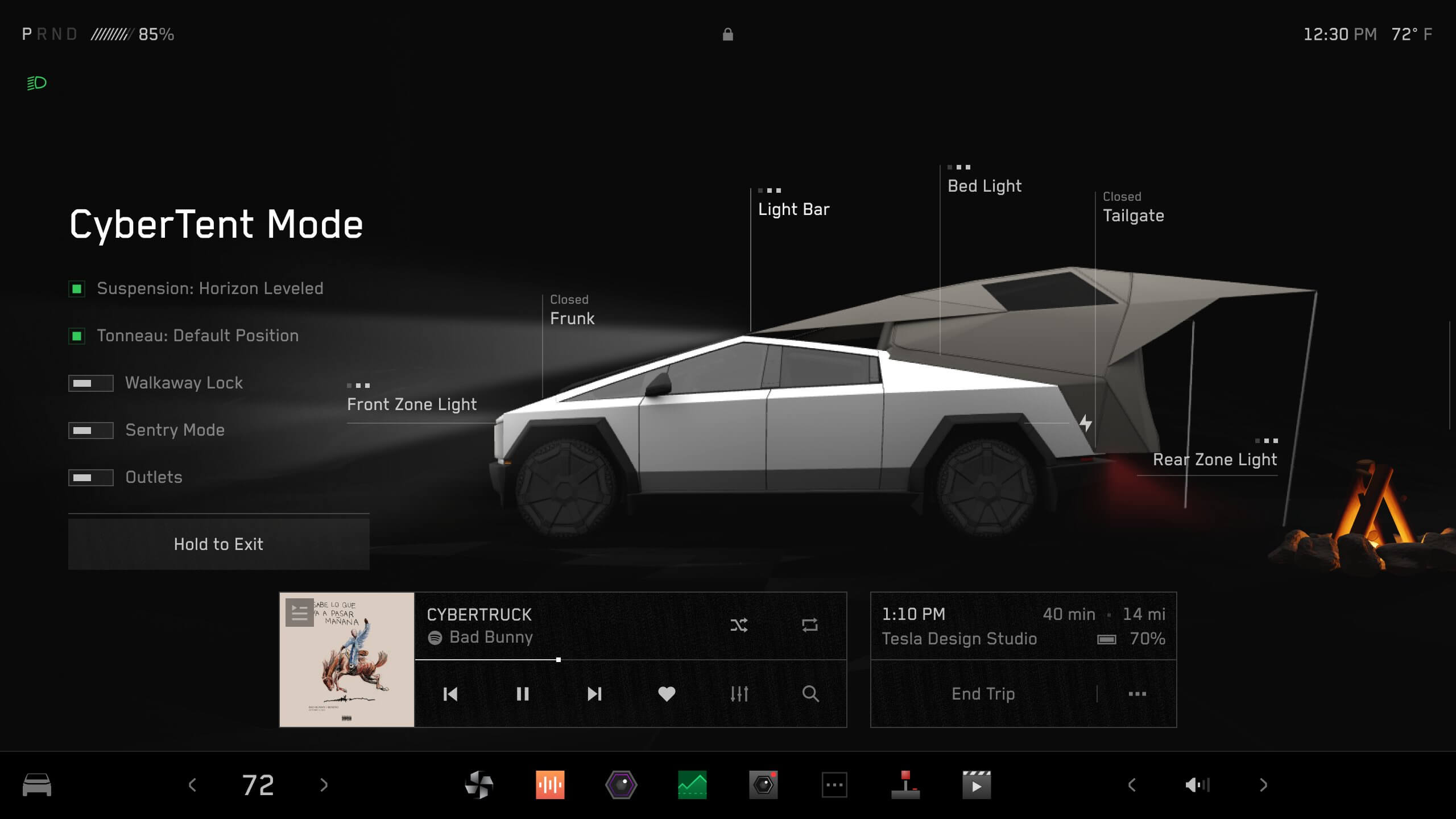 cybertruck new off road features cybertent mode