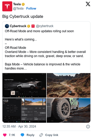 cybertruck new off road features