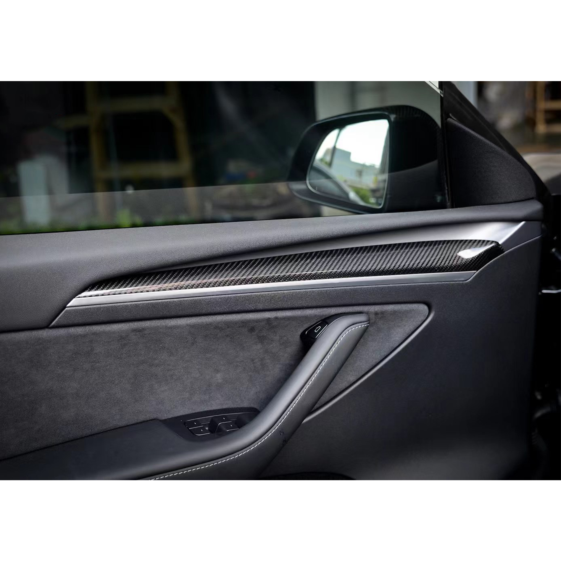 Carbon Fiber Door Handle Covers For Tesla Model 3 & Y & Model 3