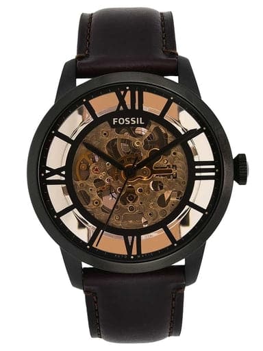 Fossil Townsman Automatic Black Eco Leather Watch Me3210