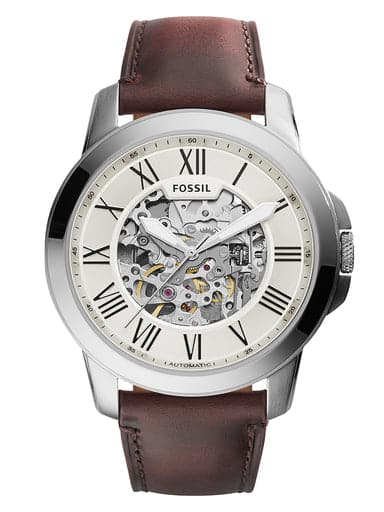 Fossil Grant Twist Three-Hand Luggage Leather Watch Me1161