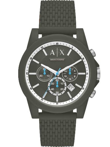 Armani Exchange Chronograph Green Silicone Watch - Kamal Watch Company