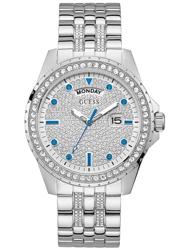 Guess Watches Comet Mens Analog Quartz Watch With Stainless Steel Brac