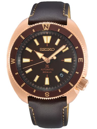 Seiko Prospex Brown Leather Strap Watch - Kamal Watch Company