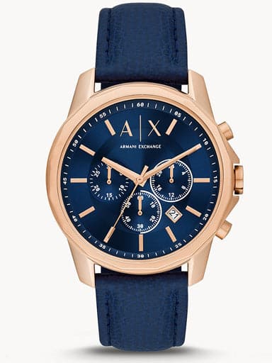 Armani Exchange Chronograph Blue Silicone Watch Ax2437