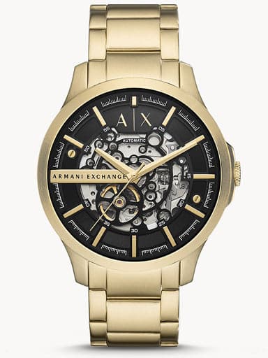 Armani Exchange Three-Hand Date Gunmetal Stainless Steel Watch Ax2811