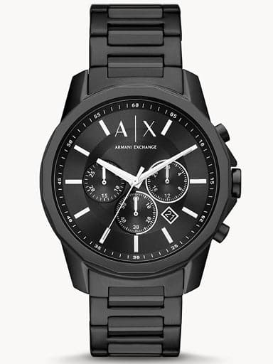 Armani Exchange Chronograph Black Stainless Steel Watch AX1722I