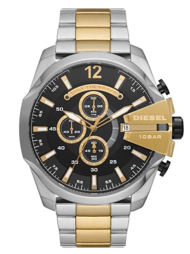 Diesel Split Chronograph Gold-Tone Dz4590 Stainless Watch Steel