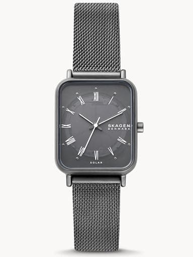 SKAGEN Ryle Solar-Powered Charcoal Stainless Steel Mesh Watch SKW3000I