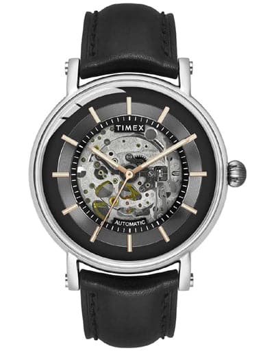 TIMEX MEN'S BLACK DIAL FULL SKELETON AUTOMATIC WATCH TWEG16716 - Kamal  Watch Company