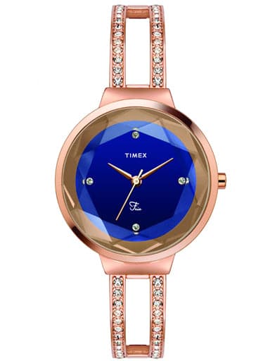 TIMEX ANALOG BLUE DIAL WOMEN'S WATCH TWEL13404 - Kamal Watch Company