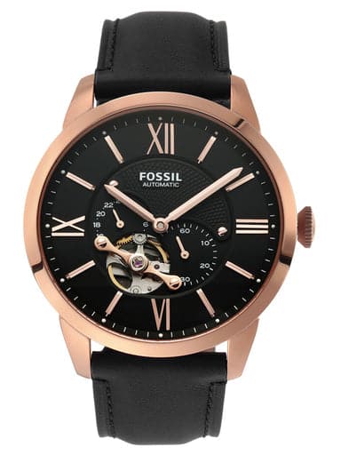 Fossil 44Mm Townsman Automatic Black Watch Steel Stainless Me3197