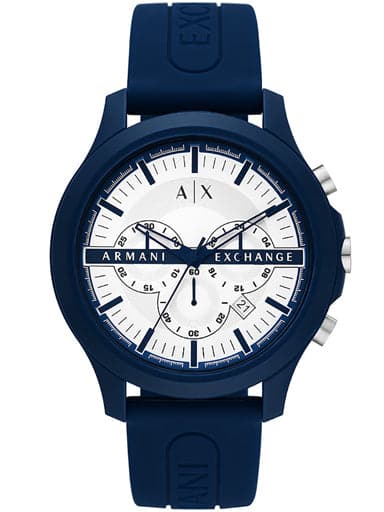 Armani Exchange Chronograph Blue Silicone Watch AX2437 - Kamal Watch Company