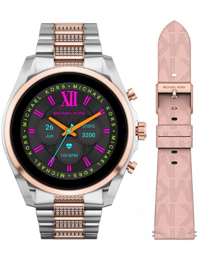 Michael Kors Gen 6 Bradshaw Two-Tone Stainless Steel Smartwatch with Strap  Set MKT5137 - Kamal Watch