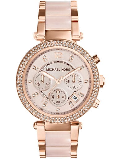 Michael Kors Lennox Three-Hand Rose Gold-Tone Stainless