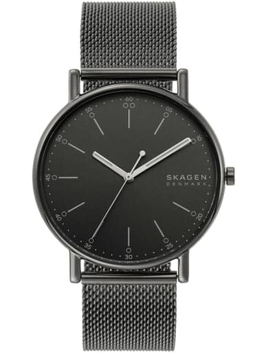 Skagen black 2025 mesh watch