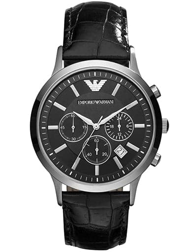 Emporio Armani Chronograph Black Stainless Steel Watch Ar11470