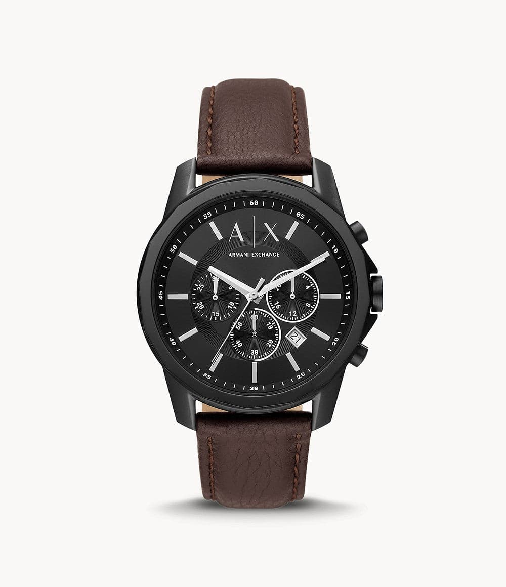 Emporio Armani Chronograph Brown Leather Watch AR11486I