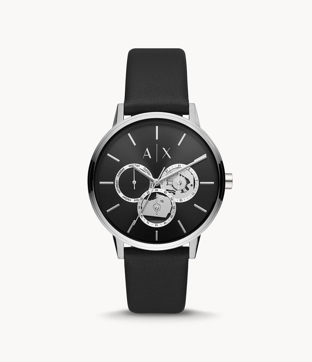 Armani Exchange Chronograph Brown Leather Watch AX1732I