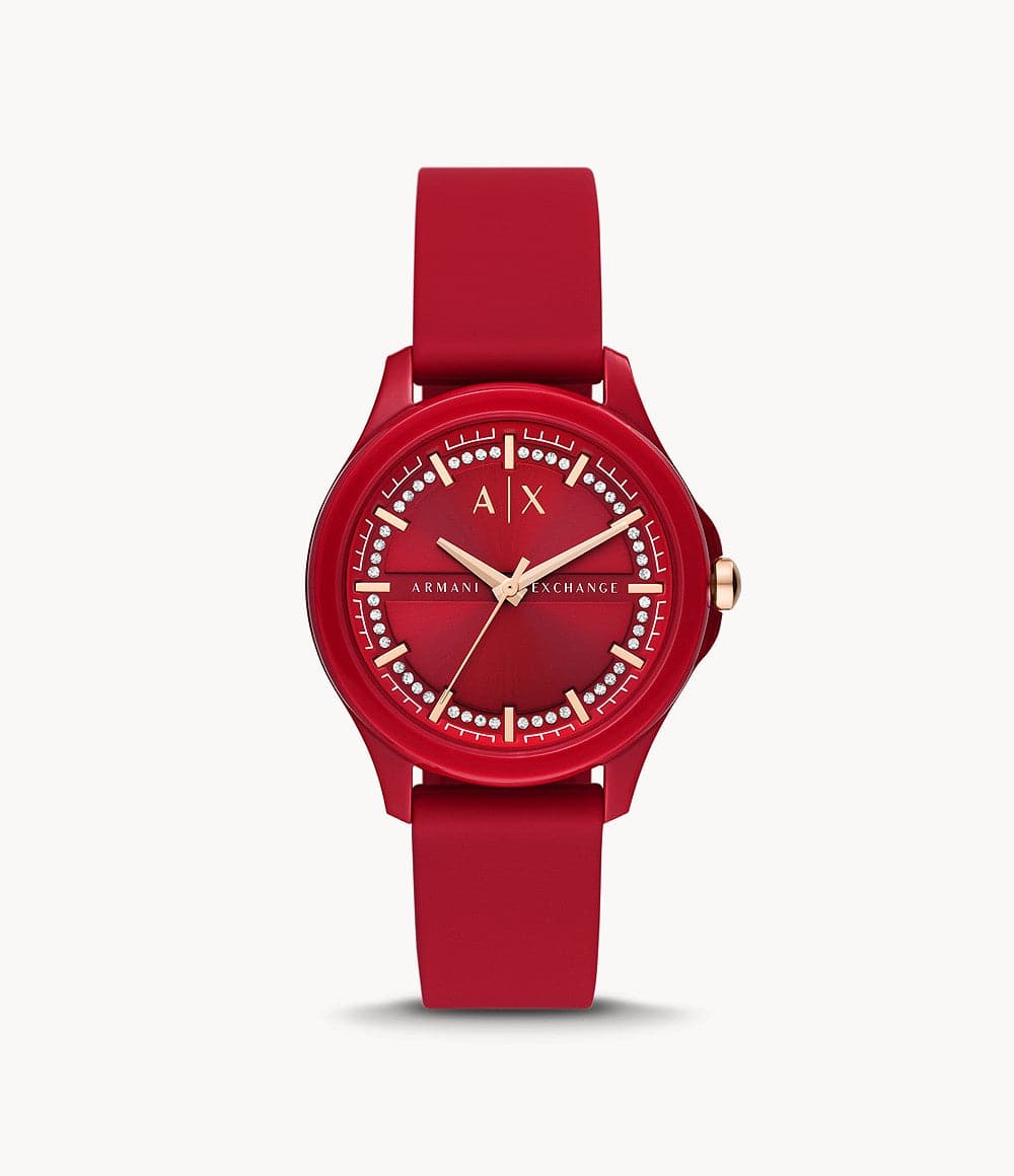 Armani Exchange Lady Hampton Analog Red Dial Women's Watch AX5267 - Kamal  Watch Company