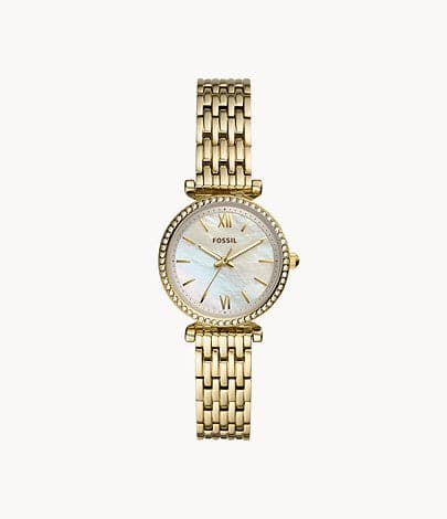 Amazon.com: Fossil Women's Riley Quartz Stainless Steel Multifunction Watch,  Color: Gold Glitz (Model: ES3203) : Fossil: Clothing, Shoes & Jewelry