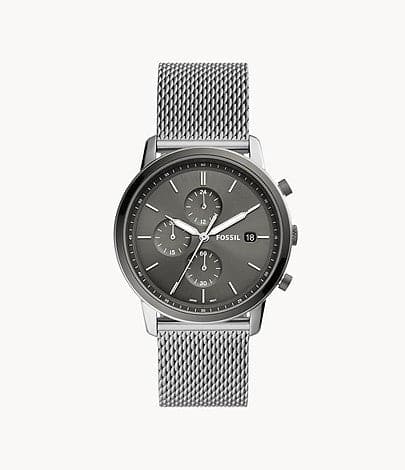 FOSSIL Minimalist Chronograph Stainless Steel Mesh Watch FS5944I - Kamal  Watch Company