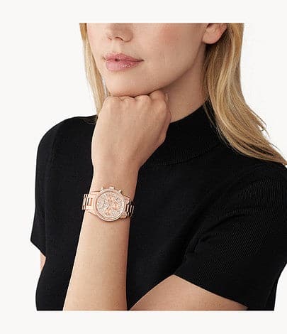 Michael Kors Audrina Watch Rose Gold In Pink Lyst 