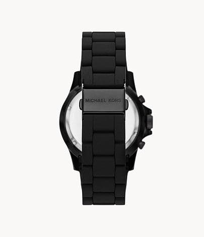 Michael Kors Everest Chronograph Black Stainless Steel and Silicone Watch  MK8980 - Kamal Watch Company