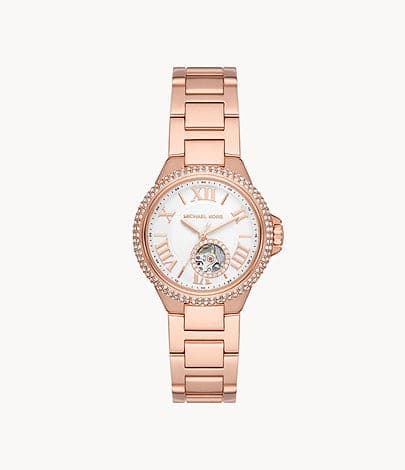 Michael Kors Mini-Camille Automatic Rose Gold-Tone Stainless Steel Watch  MK9051 - Kamal Watch Company