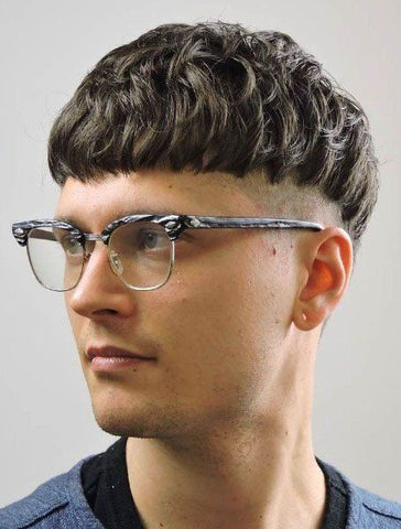 Wavy Hair with Mid Taper Fade Edgar Haircut