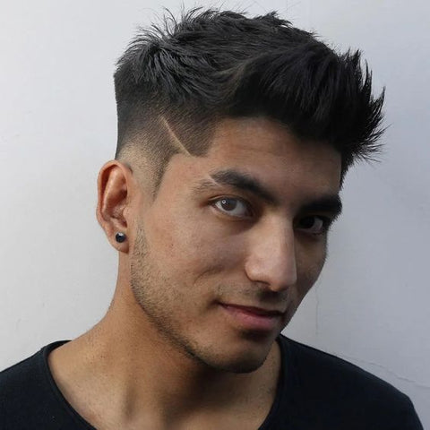 Mid Taper Fade with Eyebrow Slit