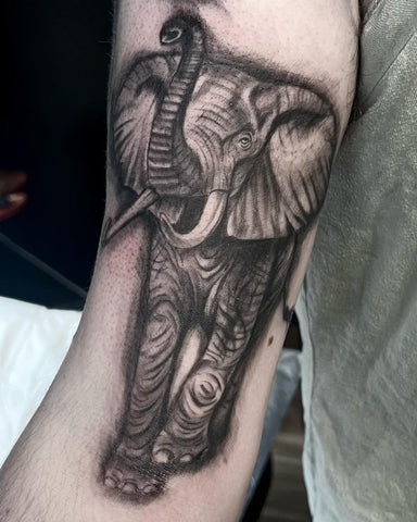 Angry Elephant Tattoo