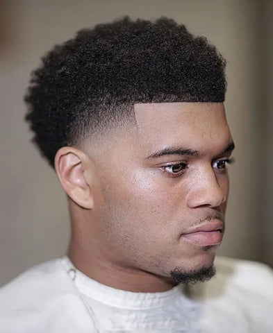 Curly Hair with Mid Taper Fade Edgar Haircut