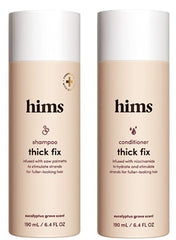 hims Thick Fix Shampoo and Conditioner Set for Men- Thickening, Moisturizing, Reduces Shedding- Color Safe Hair Loss Shampoo and Conditioner-