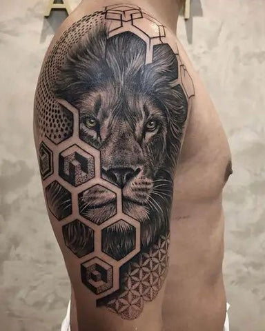 Shoulder Tattoos for Men Lion