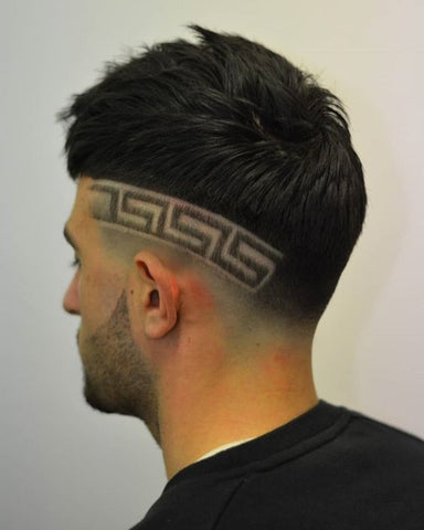 Taper Haircut with Tribal Lines