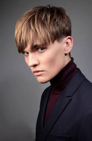 Fringe Haircut Men's Straight Hair