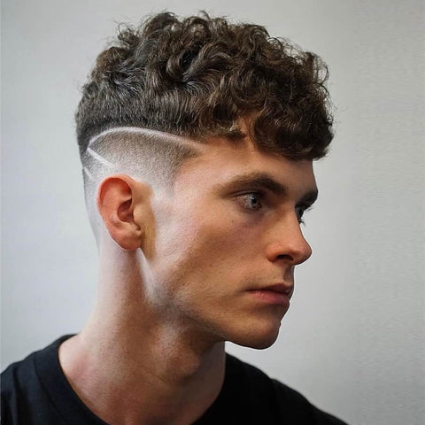 Curly High Top Fade Hairstyle For Men