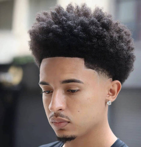 Textured Afro Taper Mid Fade