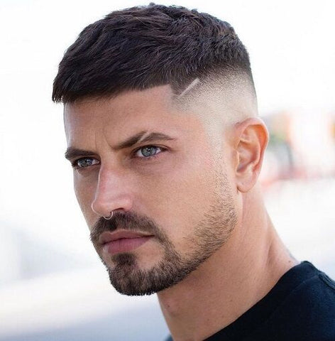 High And Flawless Skin Fade Men's Hairstyle With Small Quiff