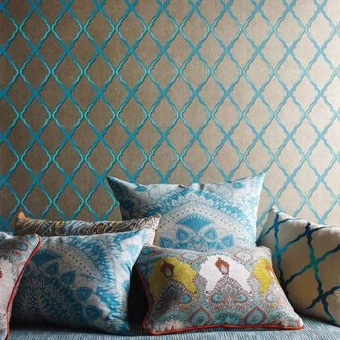 Durbar Jali Trellis Wallpaper