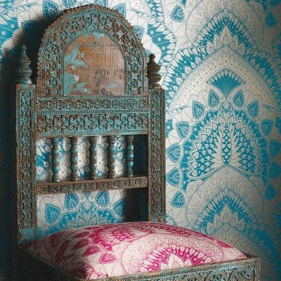 Durbar Azari Wallpaper with Chair