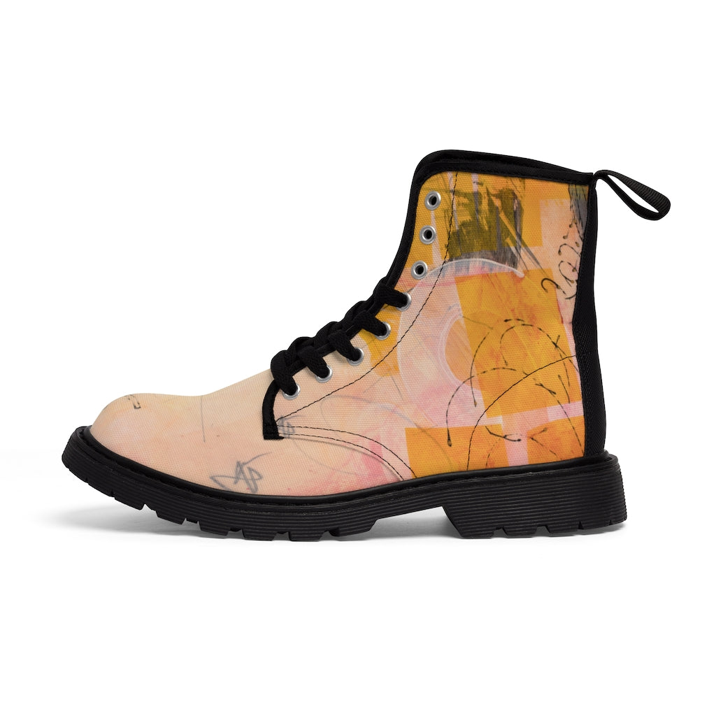 klasneakers Women's Canvas Abstract Art Boots - 02876