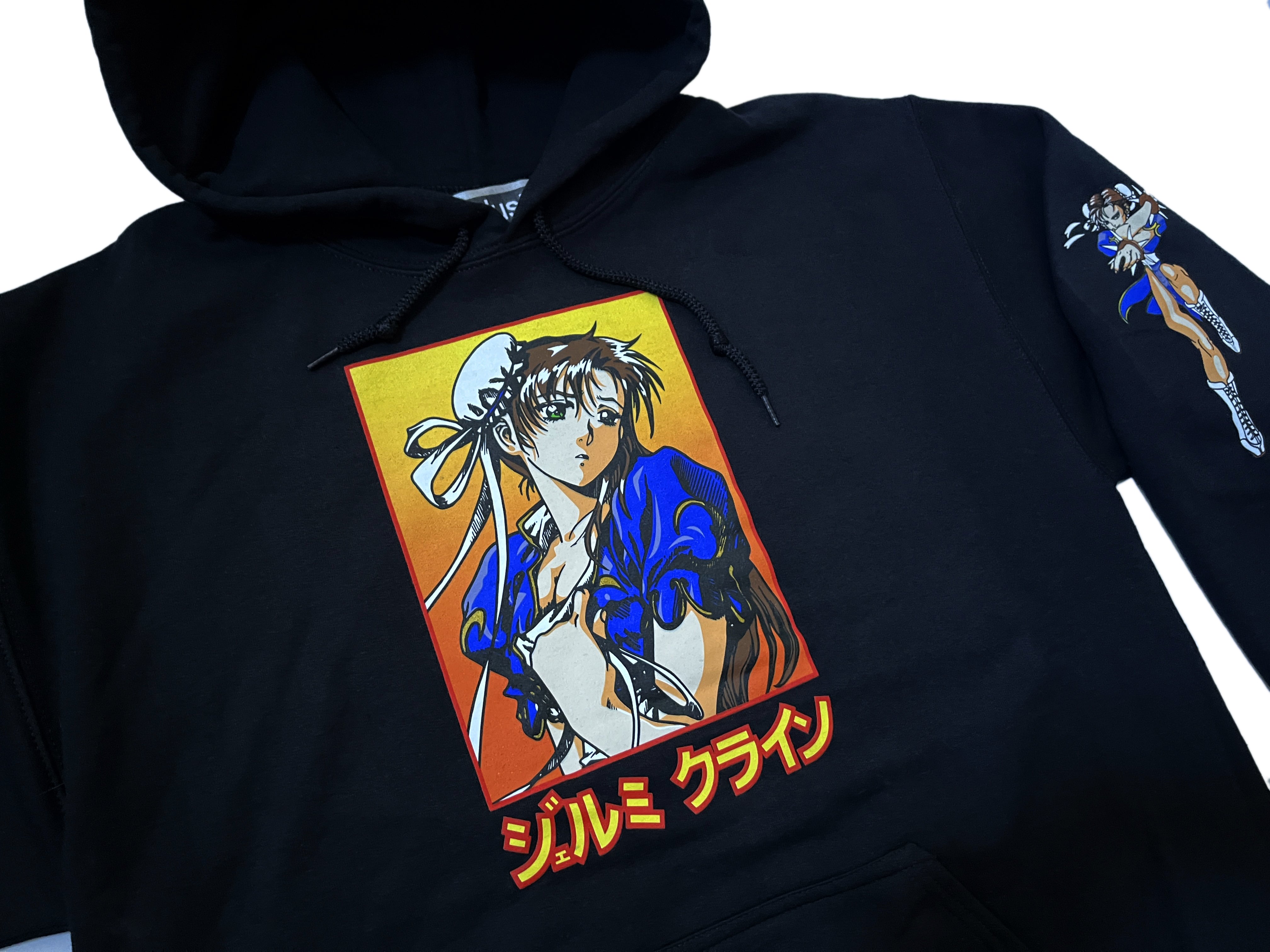 XXL chun li 春麗Tシャツ黒 ジェルミクラインHookups - Tシャツ