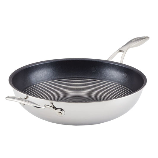 Circulon C-Series Nonstick Clad Induction Covered Wok 36cm In Stainless  Steel