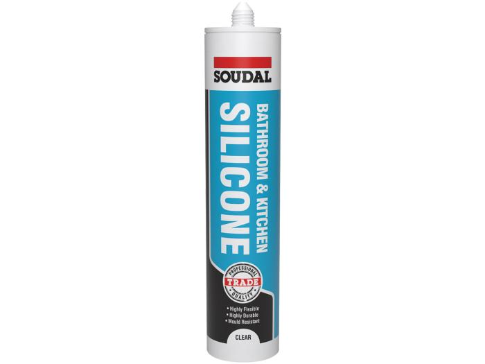 Everbuild Everflex 500 Bath & Sanitary Clear Silicone Sealant 295ml