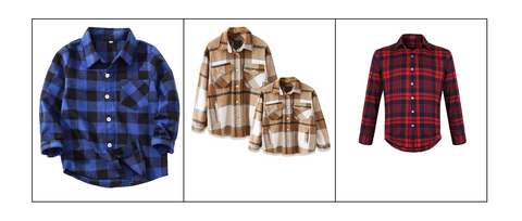 Matching plaid shirt for couples