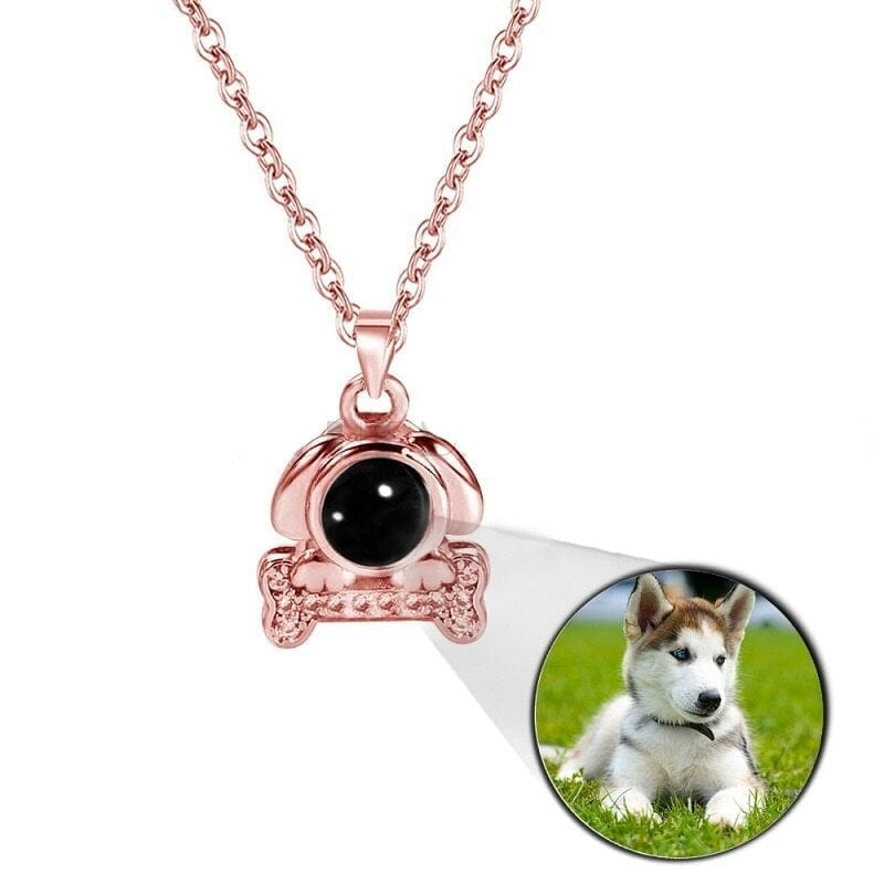 Lovely Dog Bone Projection Necklace 0 Custom Items