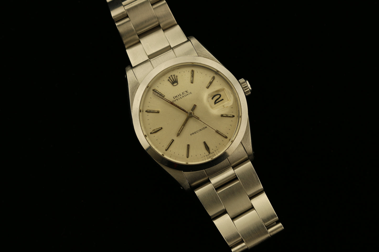 1966 Rolex Oyster Date Precision 6694 Silver Dial Oyster Bracelet No Papers 34mm